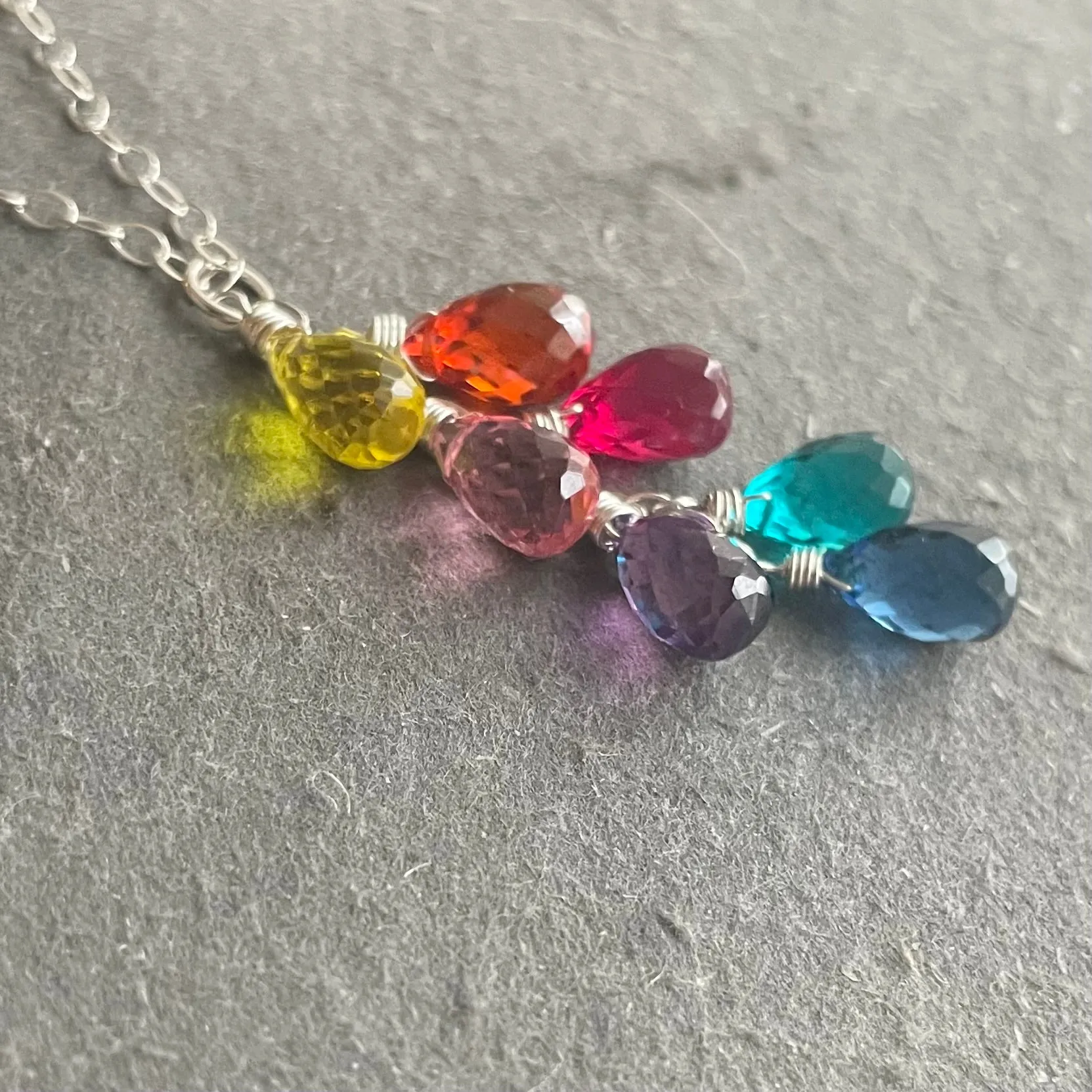 Goody Goody Gumdrops 7 Stone Rainbow Necklace - Best Deals