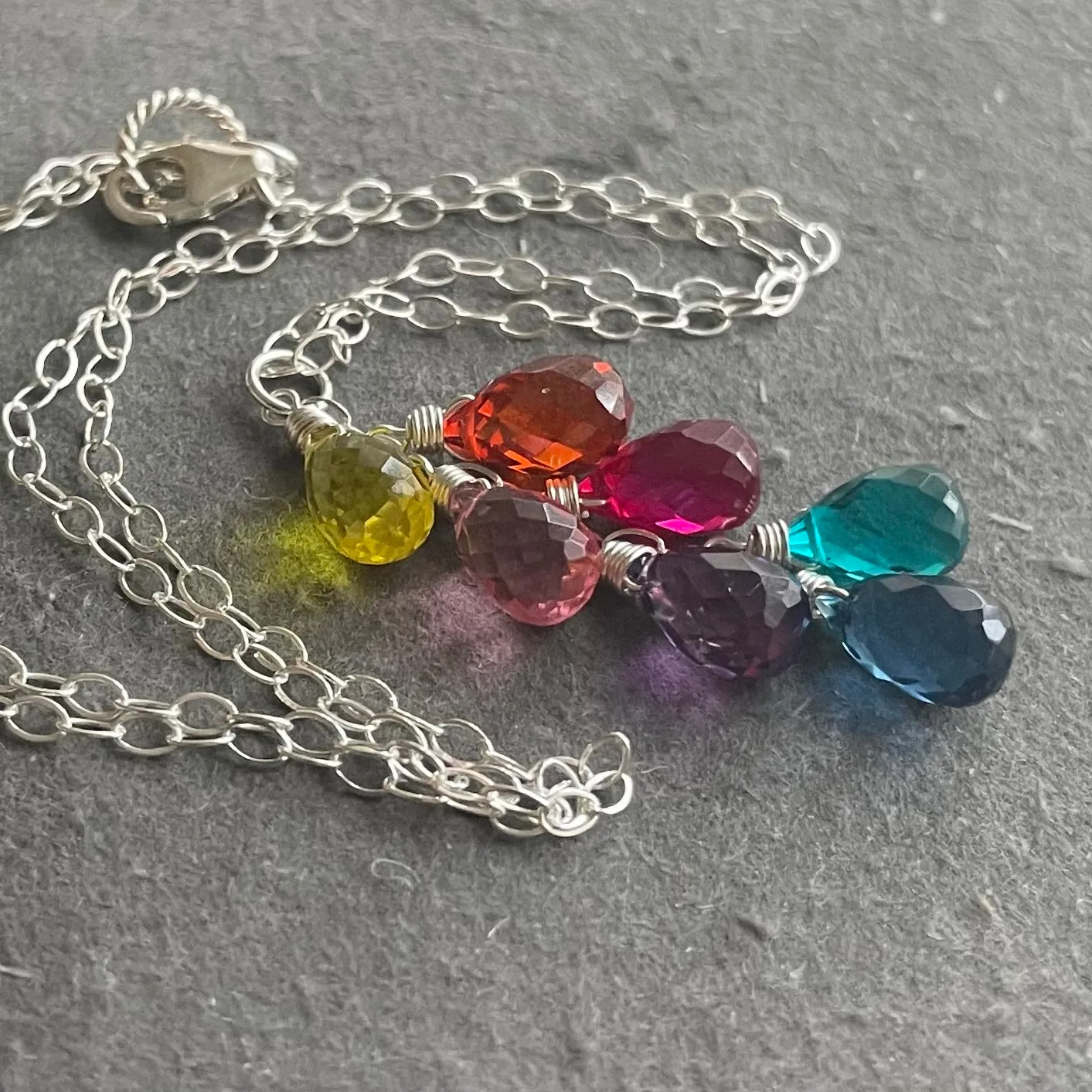 Goody Goody Gumdrops 7 Stone Rainbow Necklace - Best Deals