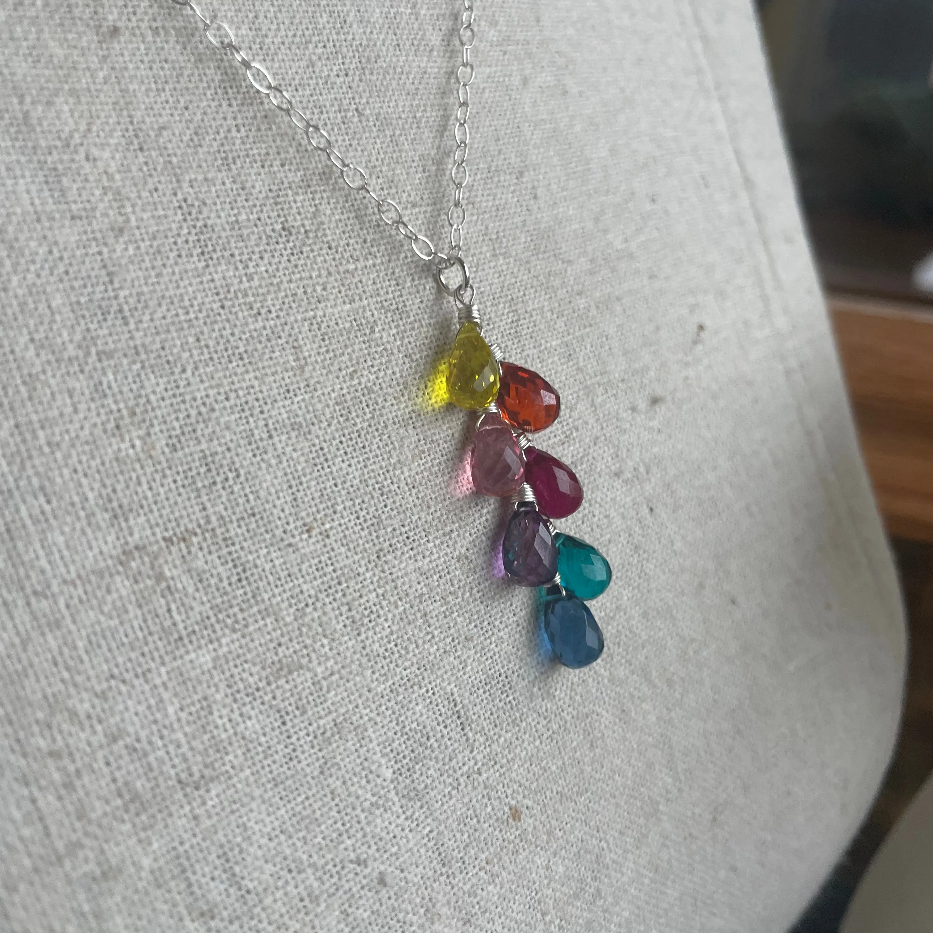 Goody Goody Gumdrops 7 Stone Rainbow Necklace - Best Deals