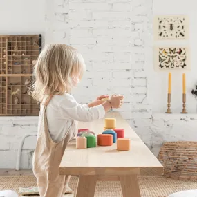 Grapat Wooden Nesting Bowls Rainbow