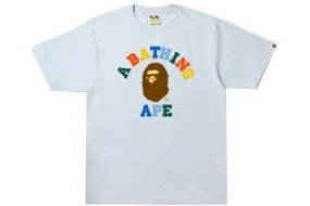 Gray BAPE Colors College T-Shirt - Shop Now