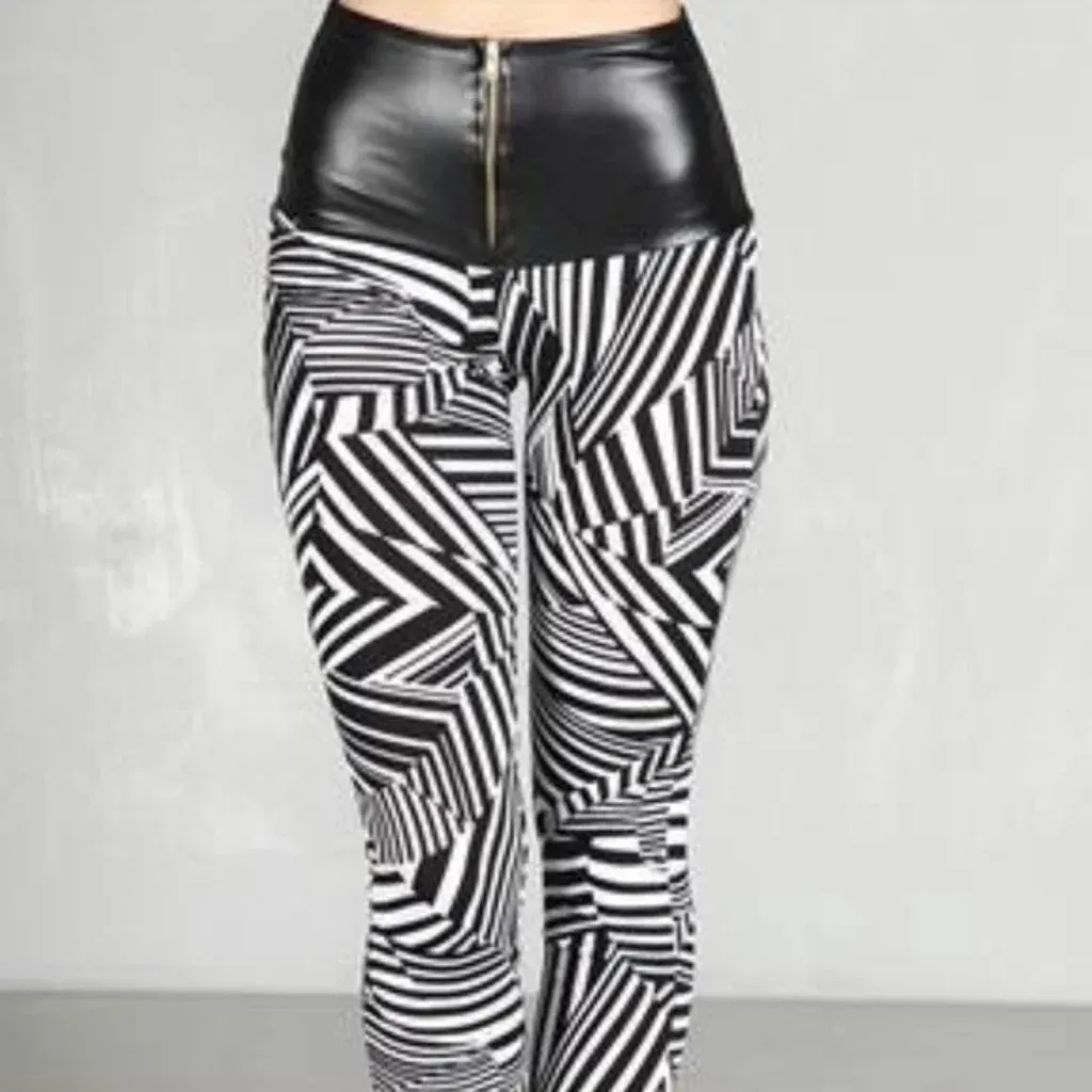 High waist vegan leather leggings