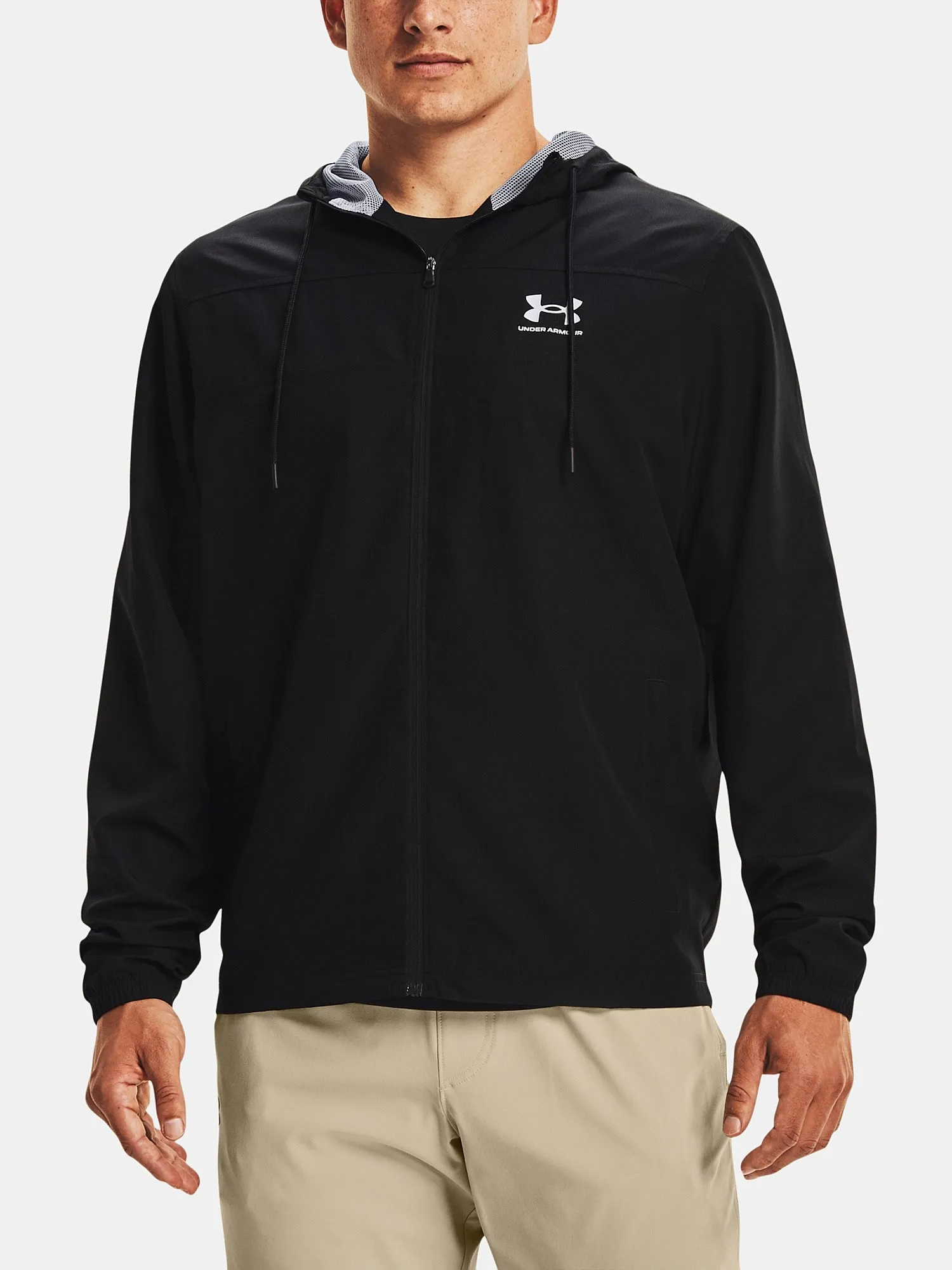 jacket Under Armour Sportstyle Windbreaker - Black/White - men´s