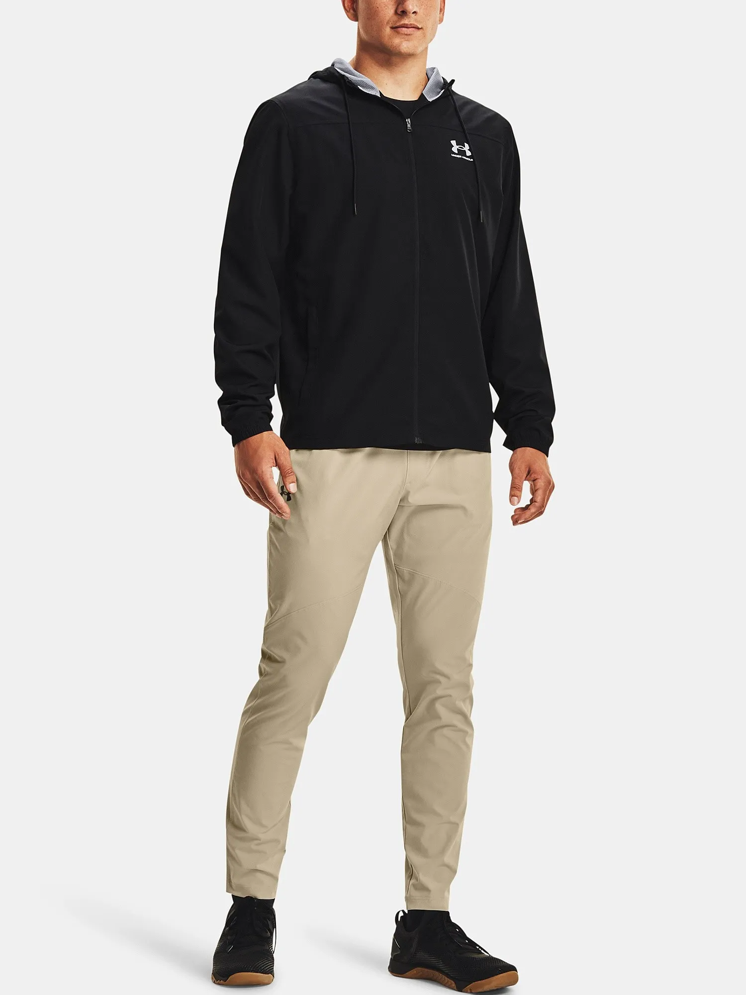 jacket Under Armour Sportstyle Windbreaker - Black/White - men´s