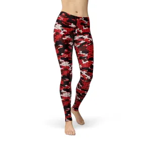 Jean Red Hex Camouflage Leggings