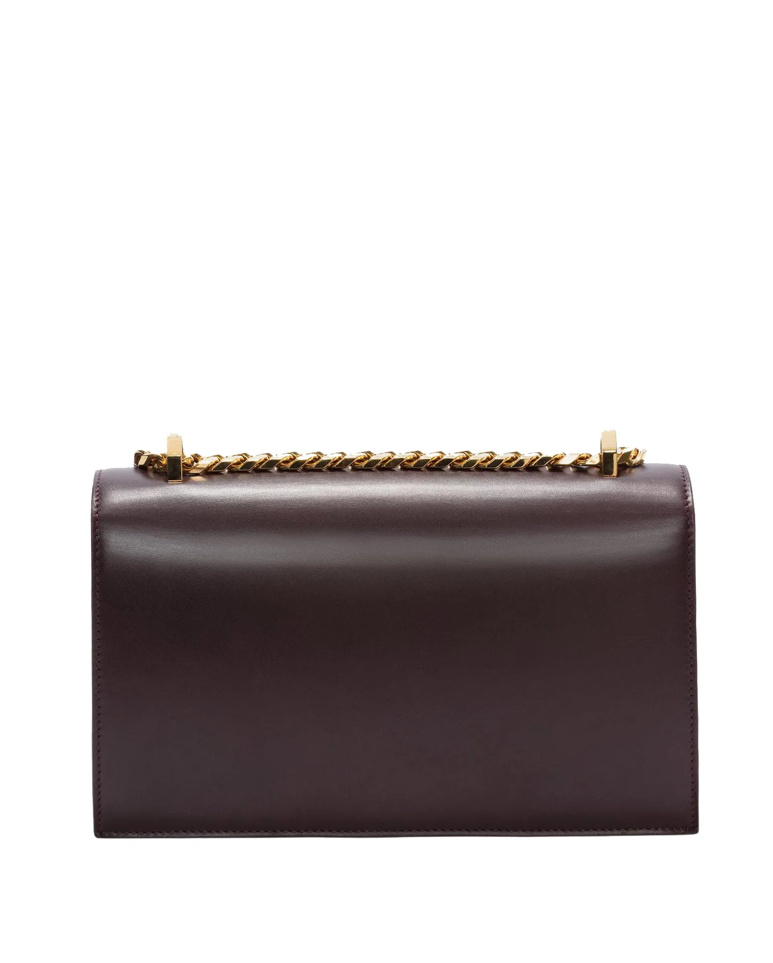 Jewelled Knuckle Satchel - Smooth, Dark Purple/Gold