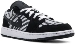 Jordan Kids Air Jordan 1 Low Zebra sneakers Black