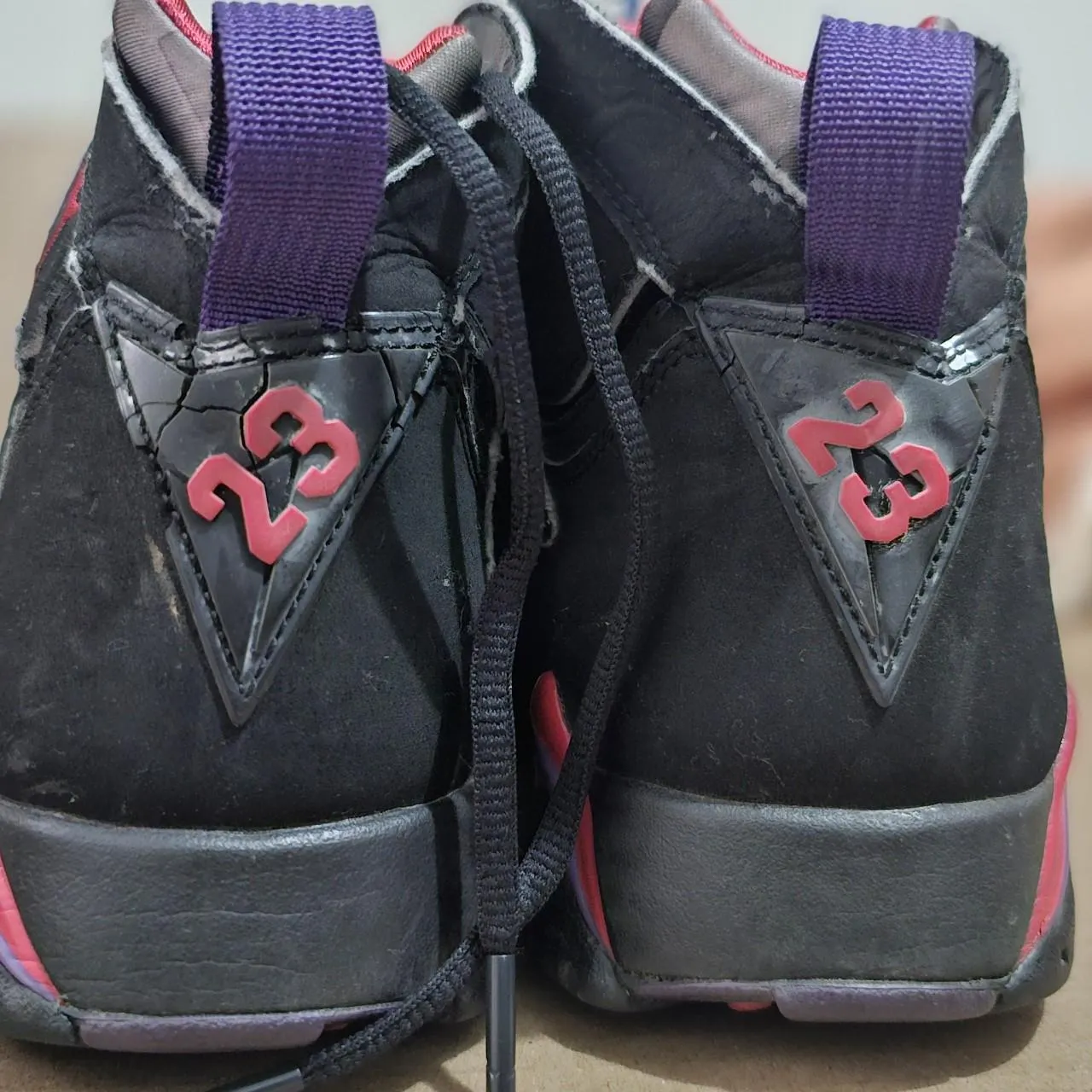 Jordan Men's Black and Purple Trainers