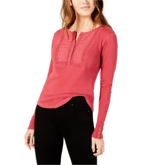 Lucky Brand Womens Novelty Bib Henley Shirt