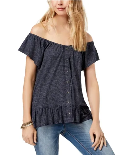 Lucky Brand Womens Off The Shoulder Basic T-Shirt