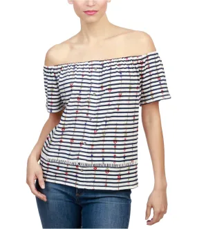 Lucky Brand Womens Striped Knit Blouse, TW2