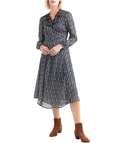 Lucky Brand Womens Woven Wrap Dress