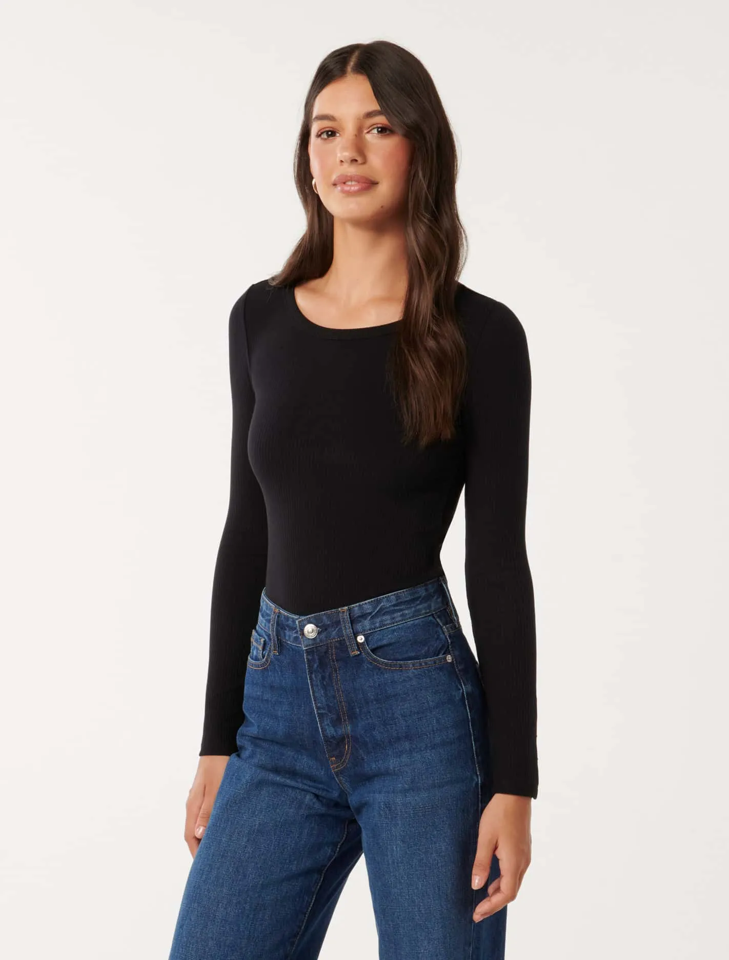 Luna Scoop Neck Long Sleeve Top