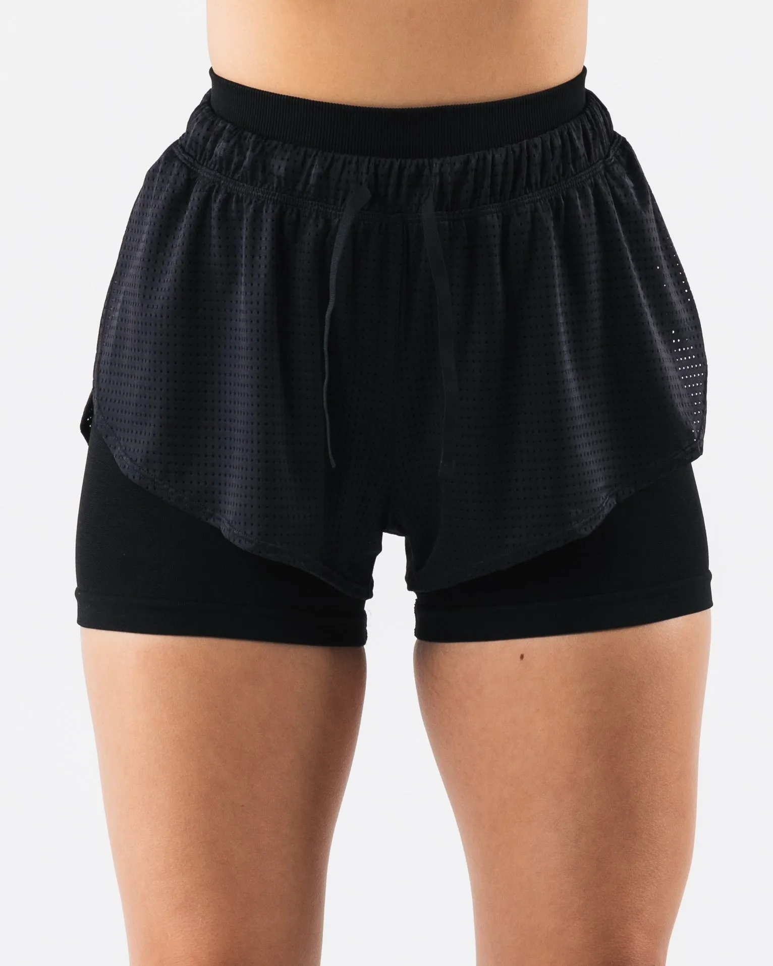 Margo Black Mesh Shorts.