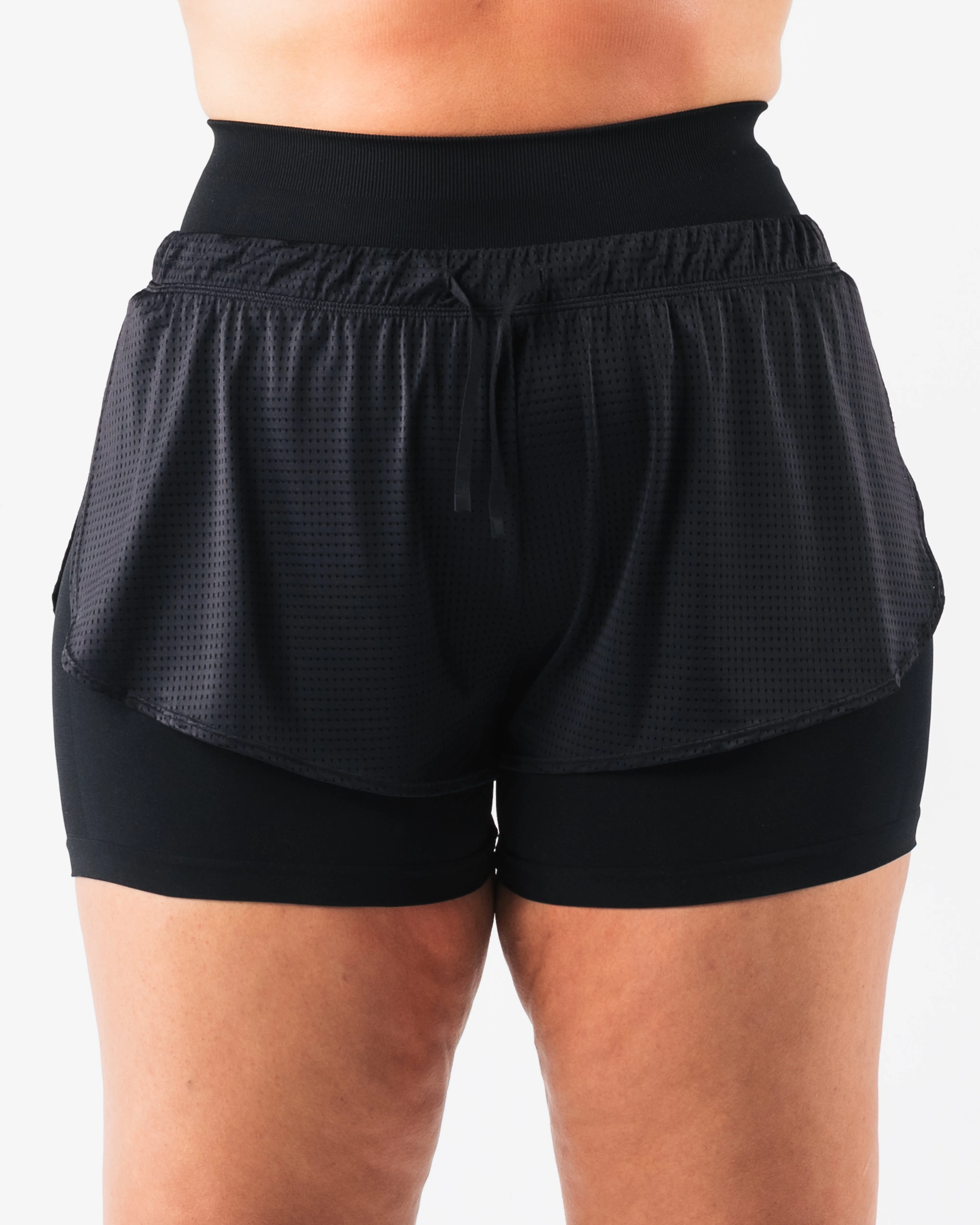 Margo Black Mesh Shorts.