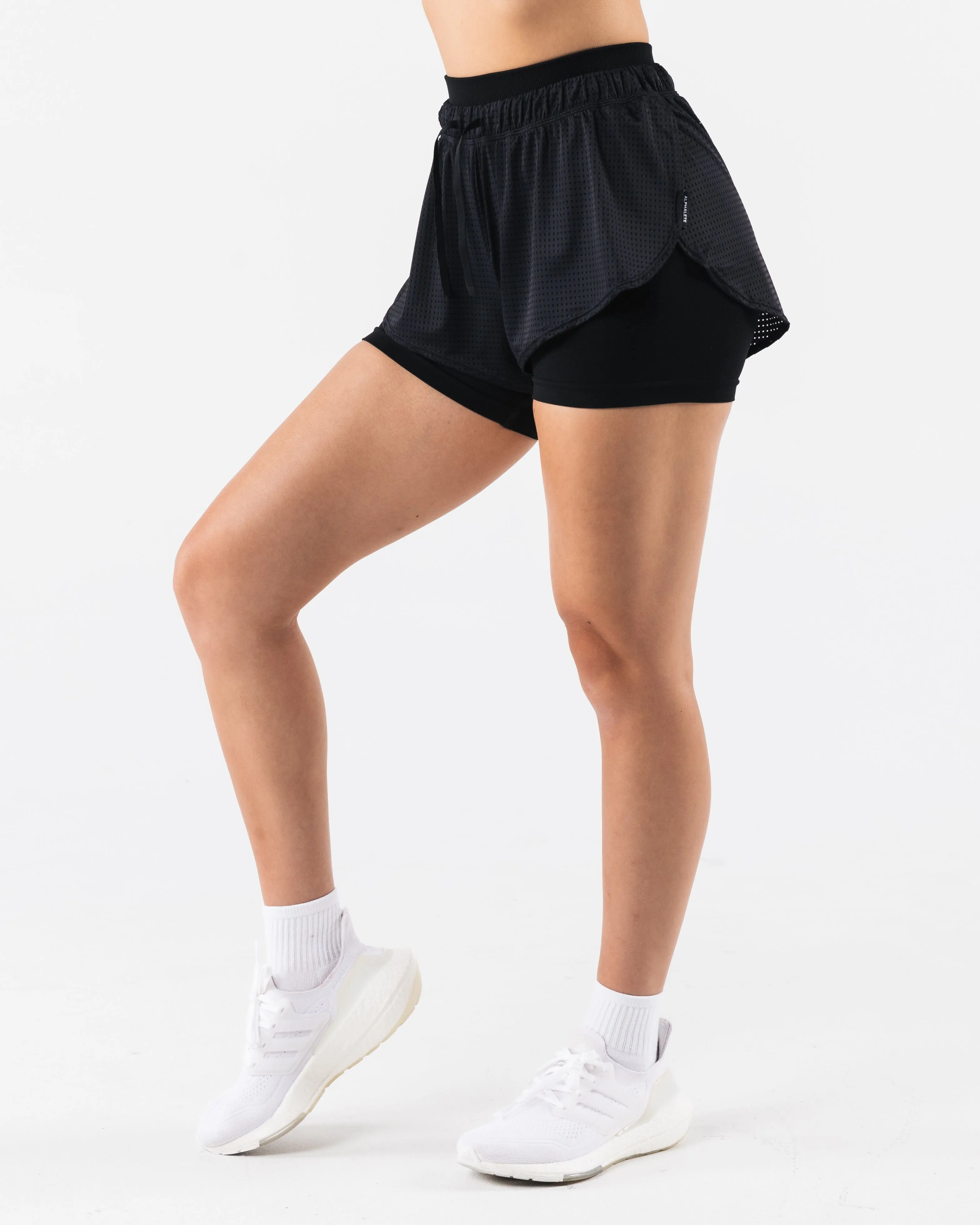 Margo Black Mesh Shorts.