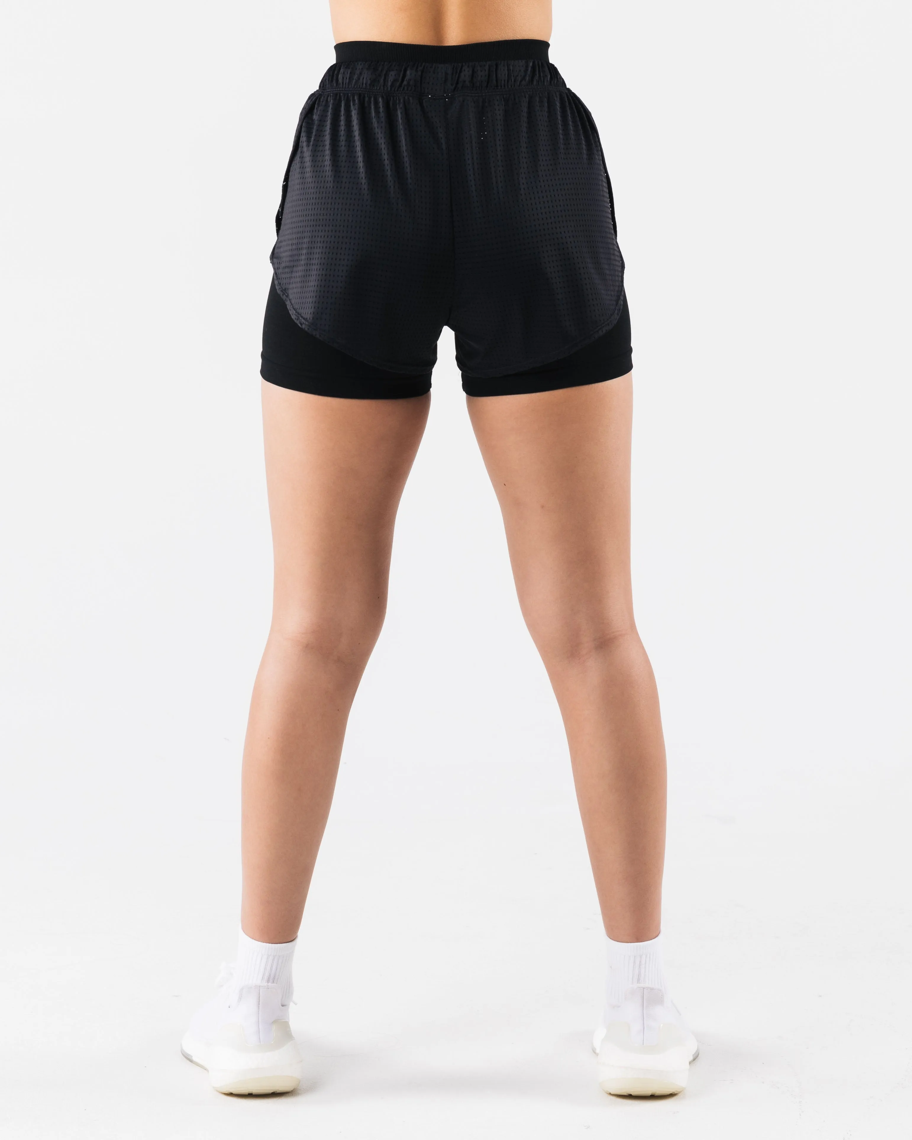 Margo Black Mesh Shorts.