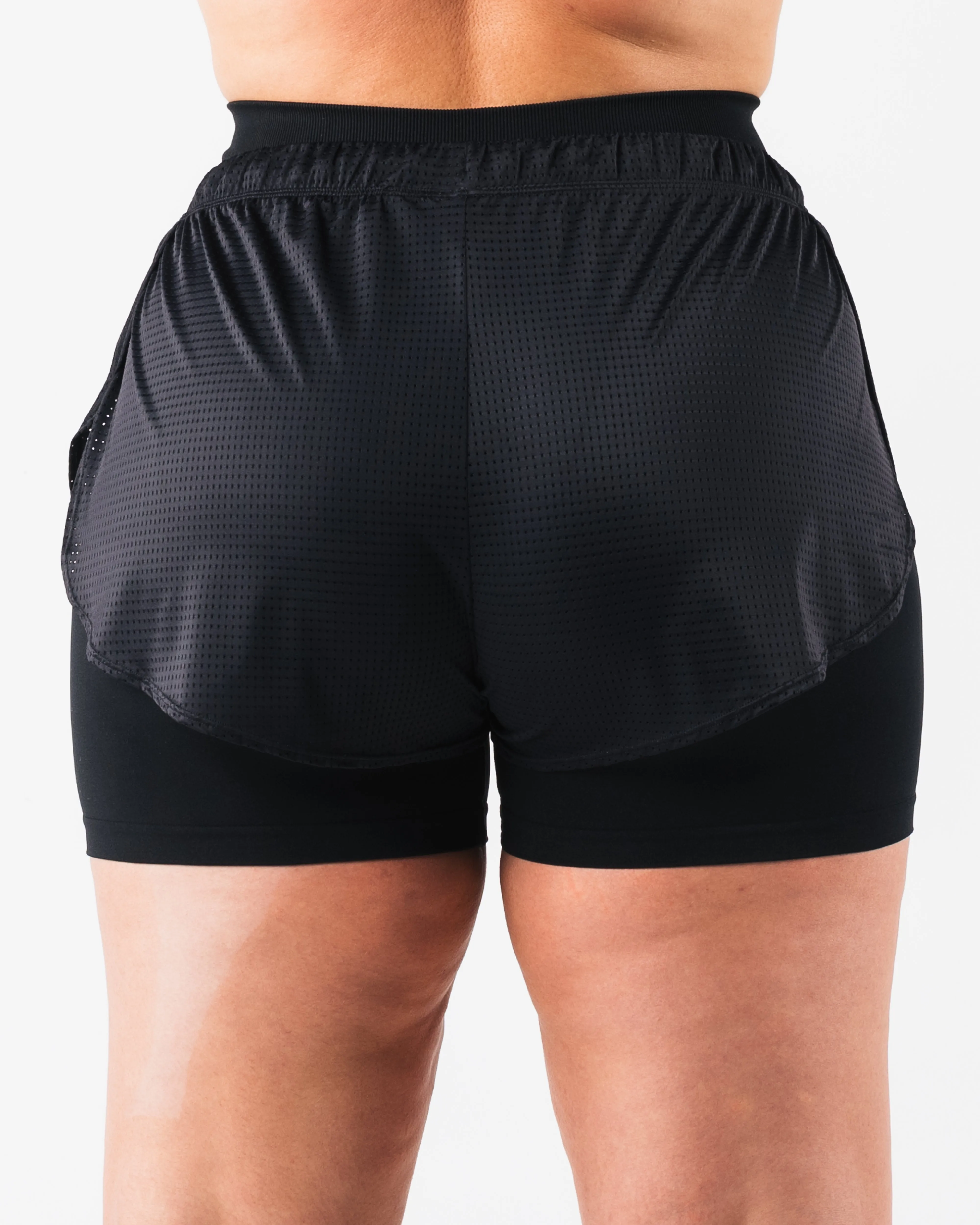 Margo Black Mesh Shorts.