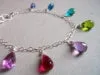 Multi-Colored faceted quartz droplet bracelet