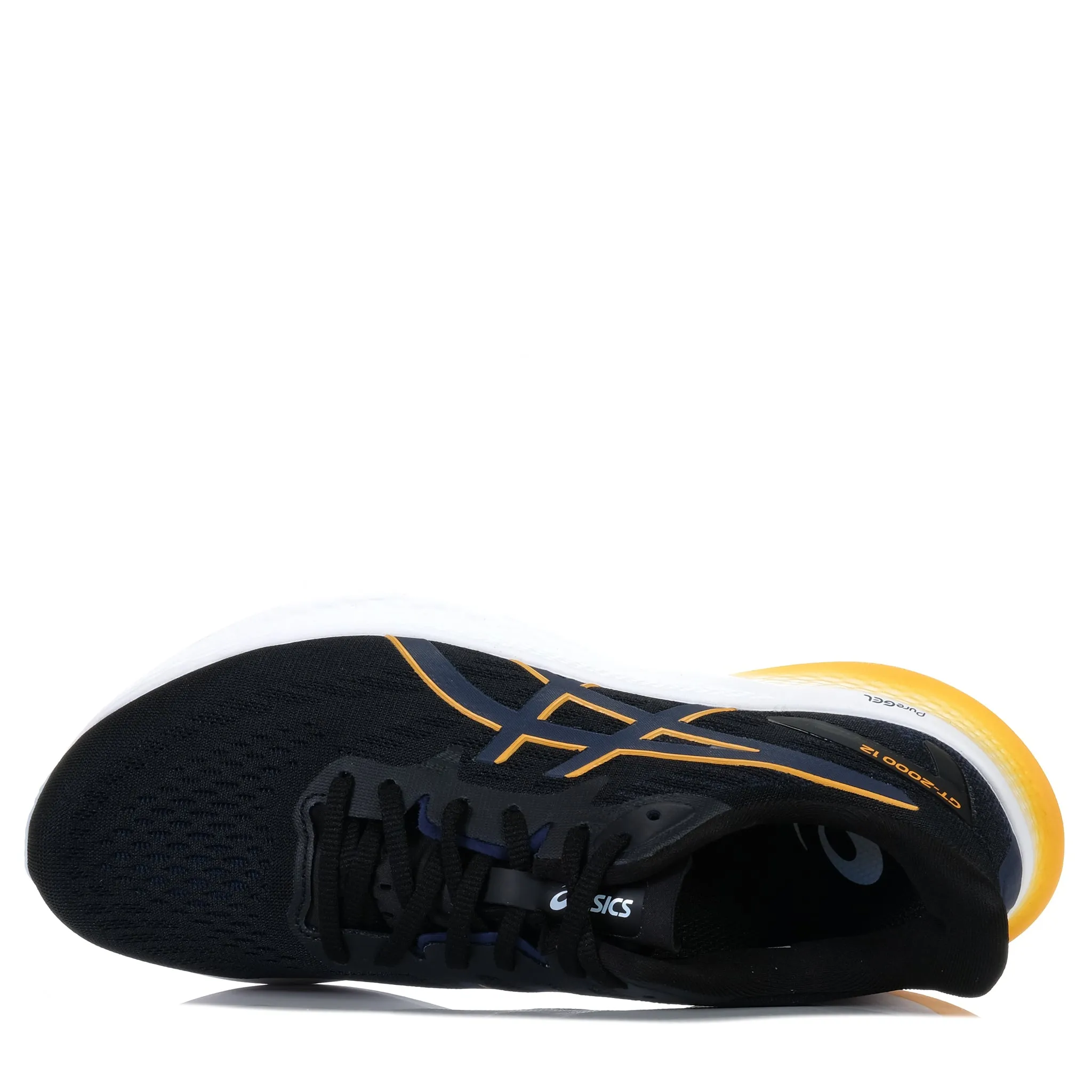 New Balance Men's GT-2000 12 in Black/Fellow Yellow - Wide Fit