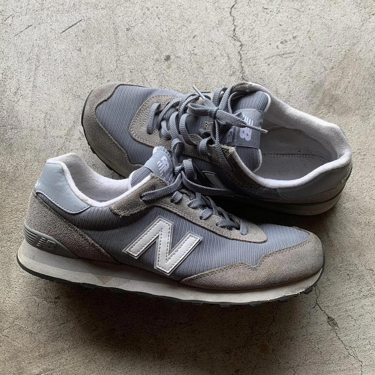 New Balance Men's Grey and White Trainers