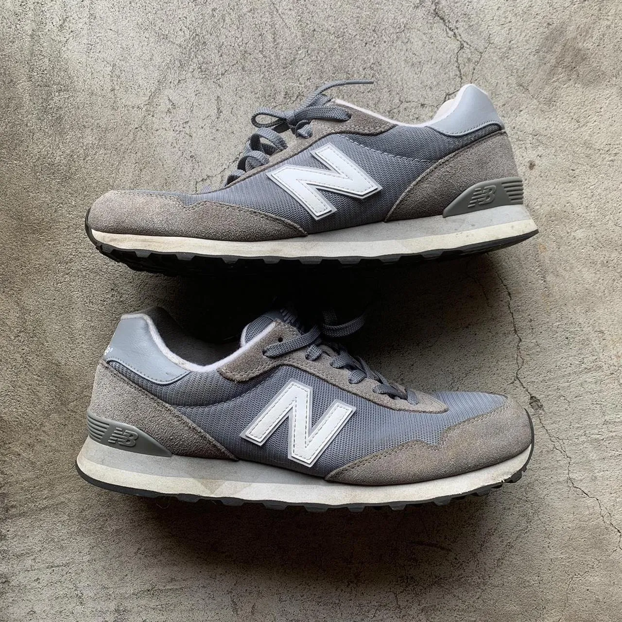 New Balance Men's Grey and White Trainers