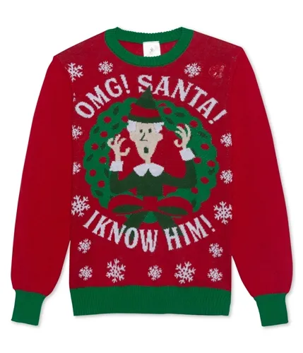 New Line Productions, Inc. Mens Omg Santa Knit Sweater