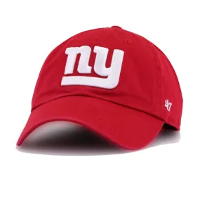 New York Giants Scarlet 47 Brand Clean Up Dad Hat