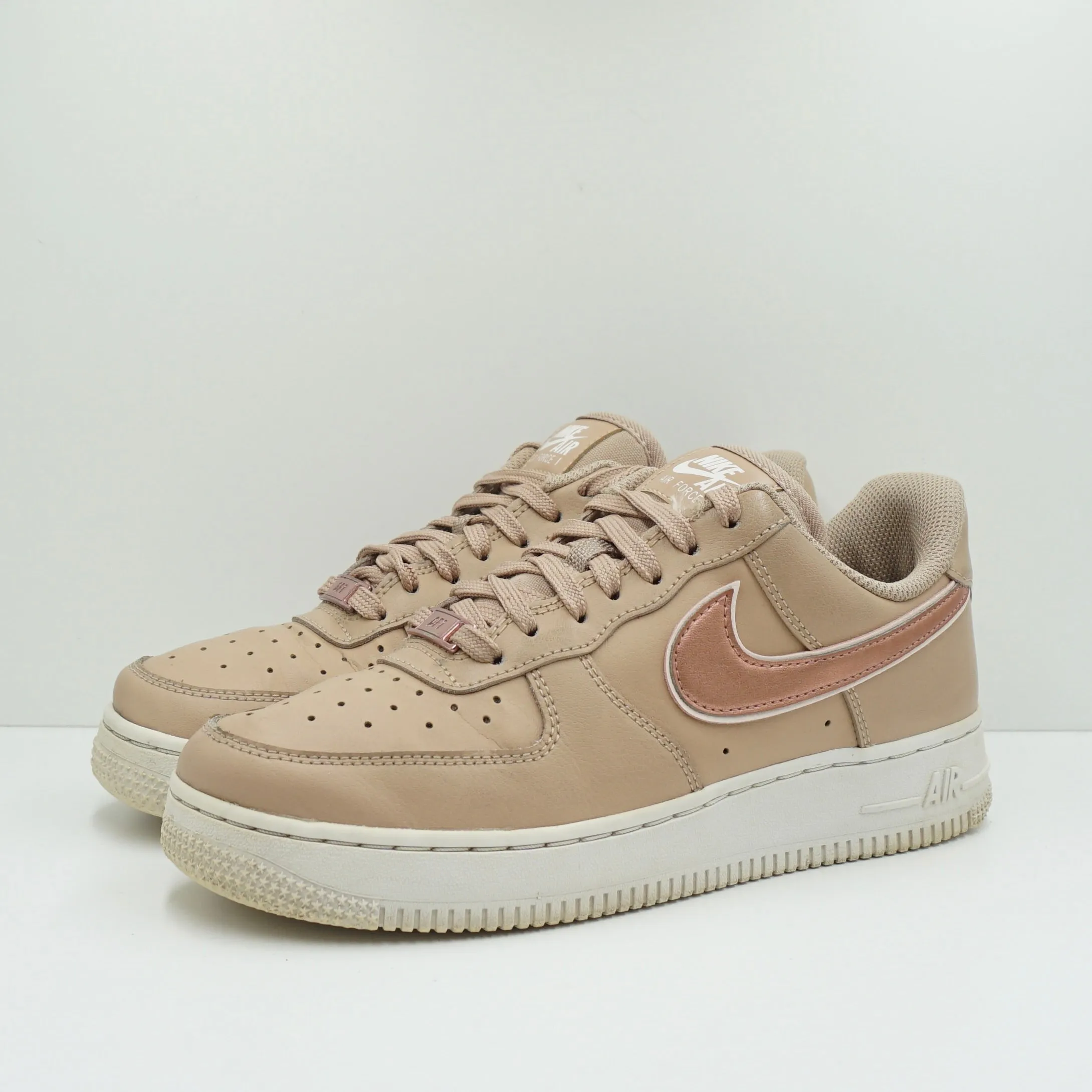 Nike Air Force 1 '07 Tan Metallic Rose Gold (W)