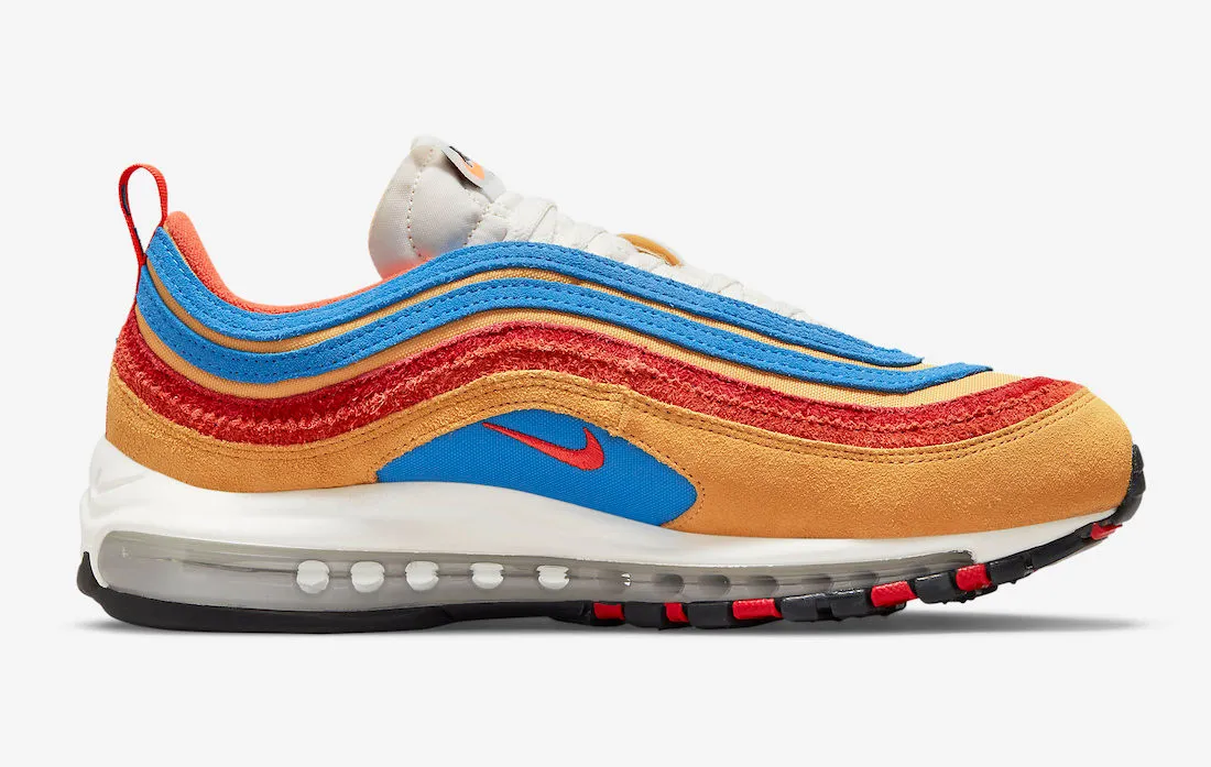 Nike Air Max 97 SE Pollen Light Photo Blue University Red Orange DH1085-700