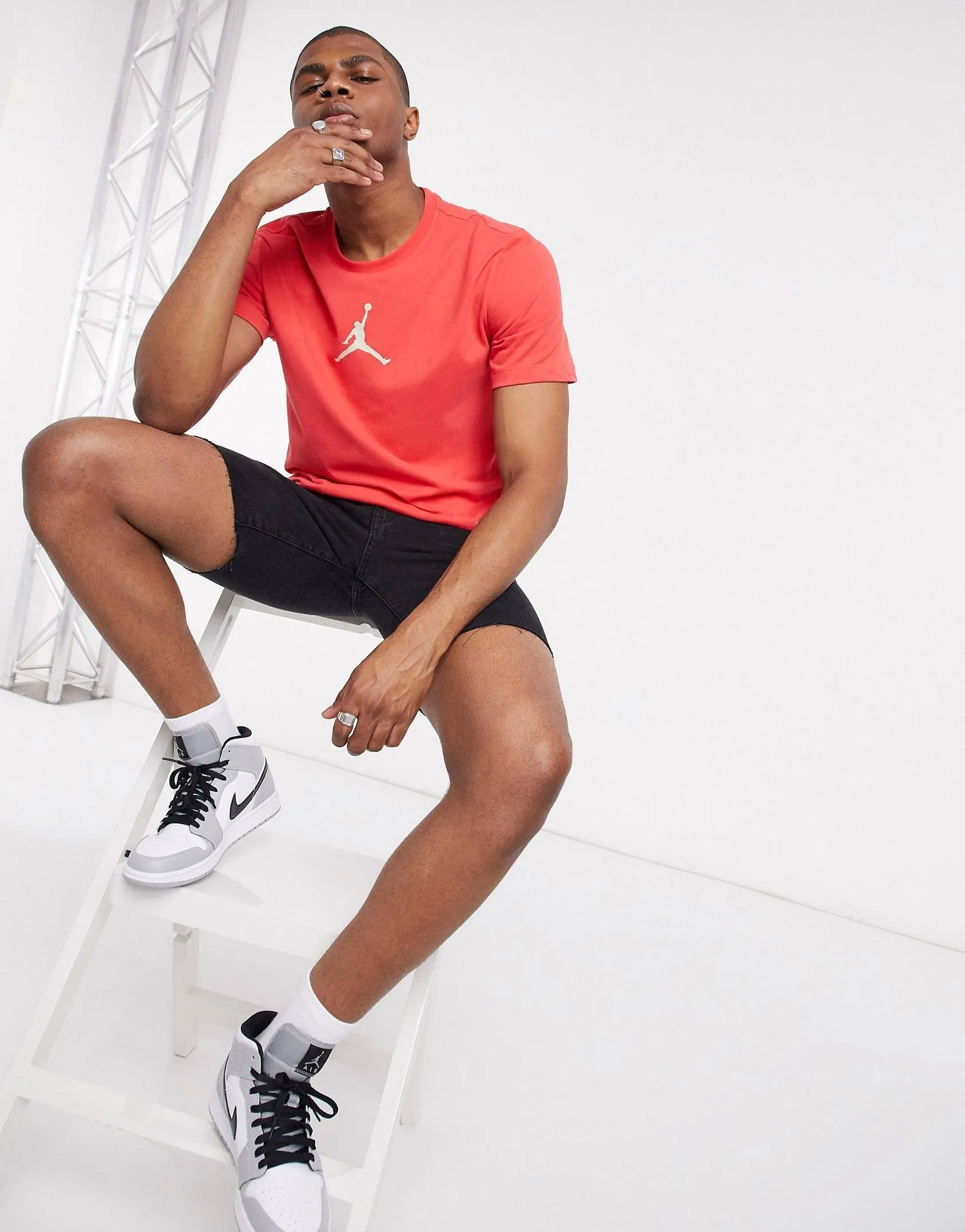 Nike Crew Neck Pullovers | Street Style | Plain | Cotton | Short Sleeves