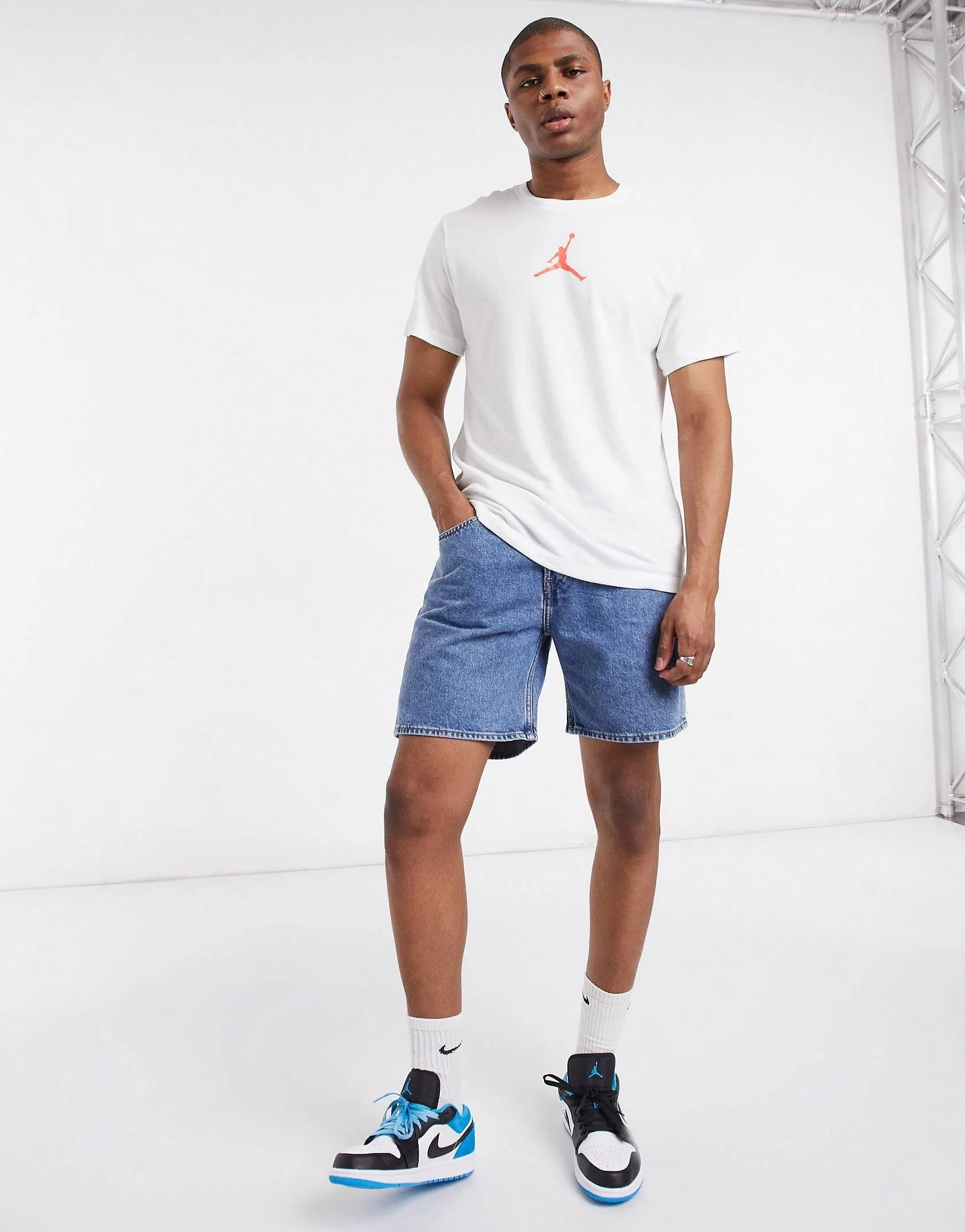 Nike Crew Neck Pullovers | Street Style | Plain | Cotton | Short Sleeves