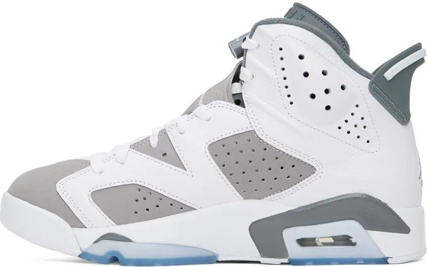 Nike Jordan Gray & White Air Jordan 6 Retro Sneakers