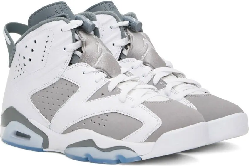 Nike Jordan Gray & White Air Jordan 6 Retro Sneakers