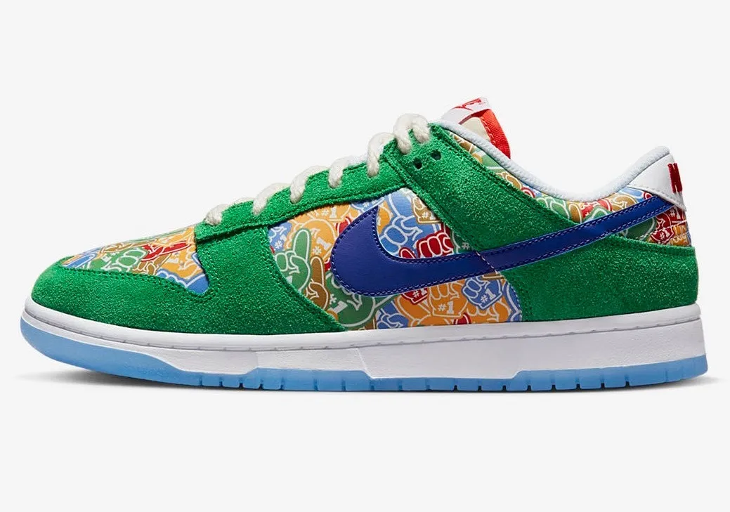 Nike SB Dunk Low Foam Finger Stadium Green Old Royal University Red DZ5184-300