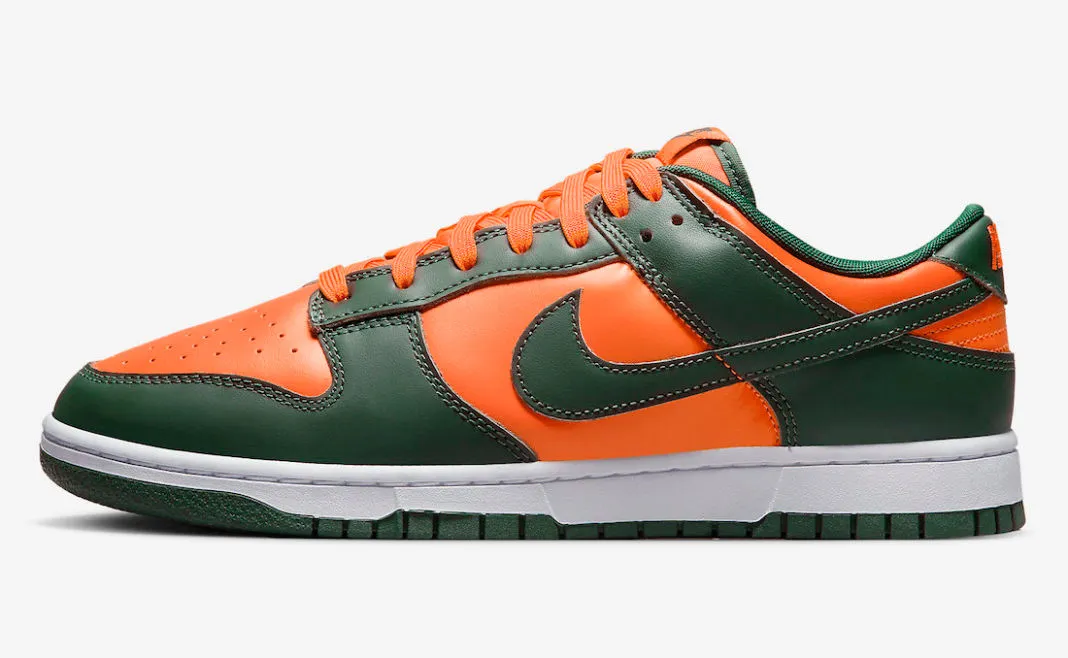 Nike SB Dunk Low Miami Hurricanes Team Dark Green White DD1391-300