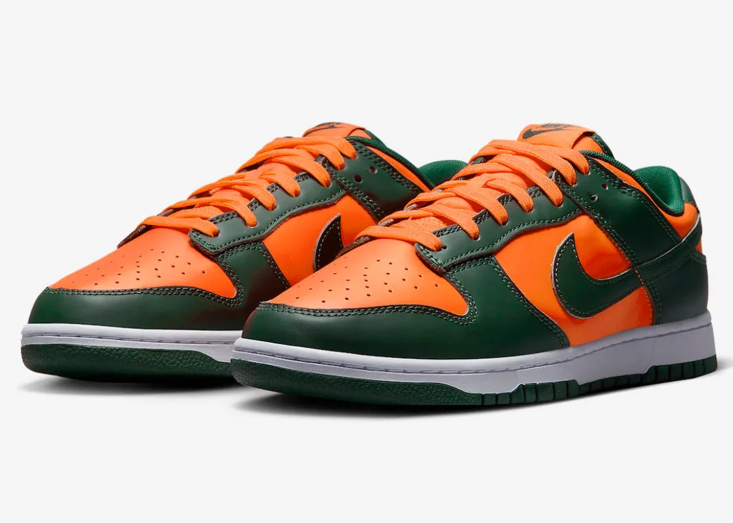 Nike SB Dunk Low Miami Hurricanes Team Dark Green White DD1391-300