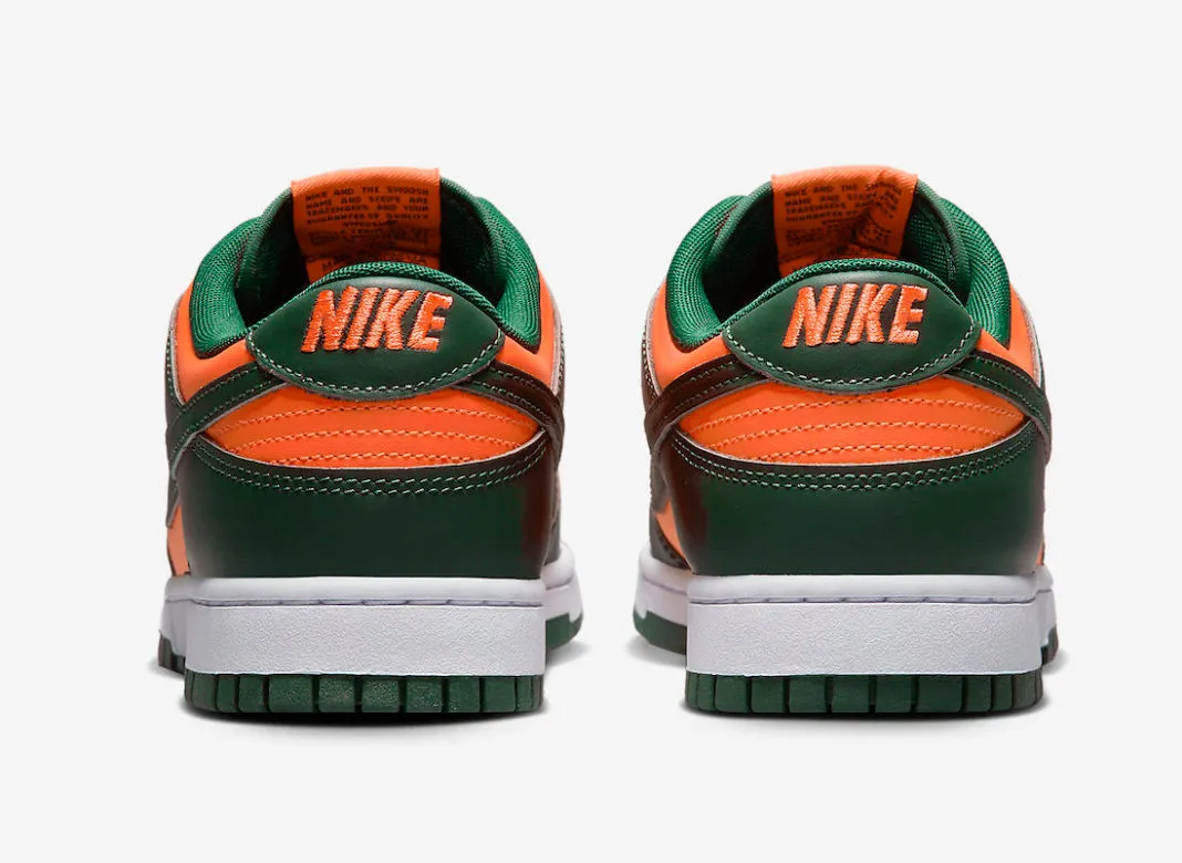 Nike SB Dunk Low Miami Hurricanes Team Dark Green White DD1391-300