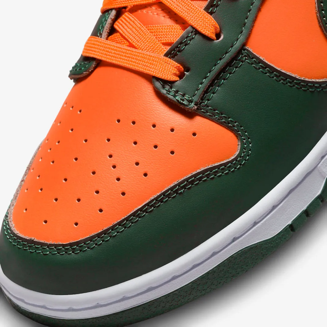 Nike SB Dunk Low Miami Hurricanes Team Dark Green White DD1391-300