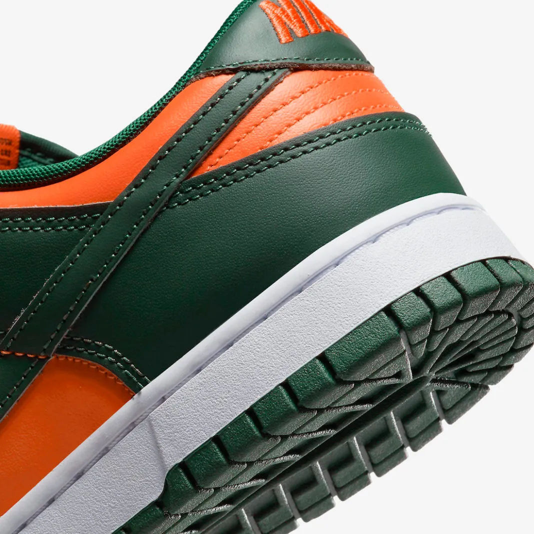 Nike SB Dunk Low Miami Hurricanes Team Dark Green White DD1391-300