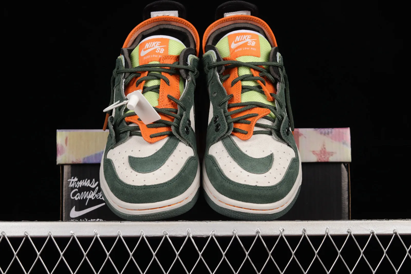 Nike SB Dunk Low Pro Dark Green Orange White BQ6817-188