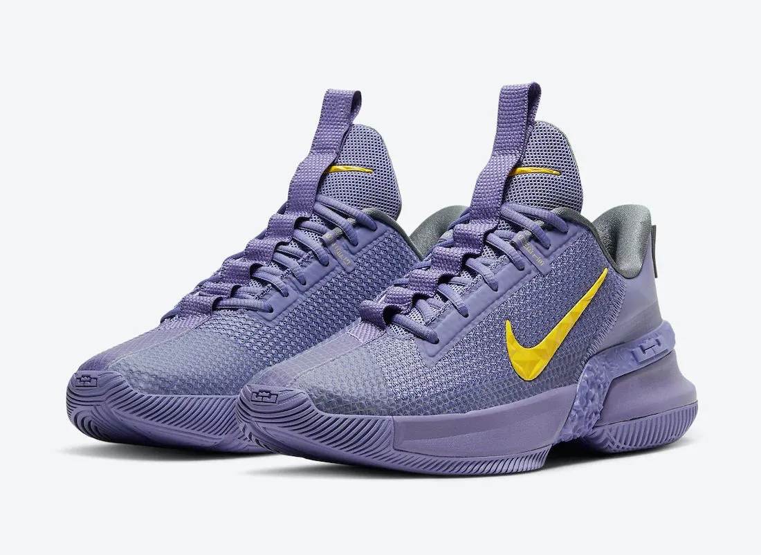 Nike Zoom LeBron Ambassador 13 Lakers Dark Purple Smoky Ash Speed Yellow CQ9329-500