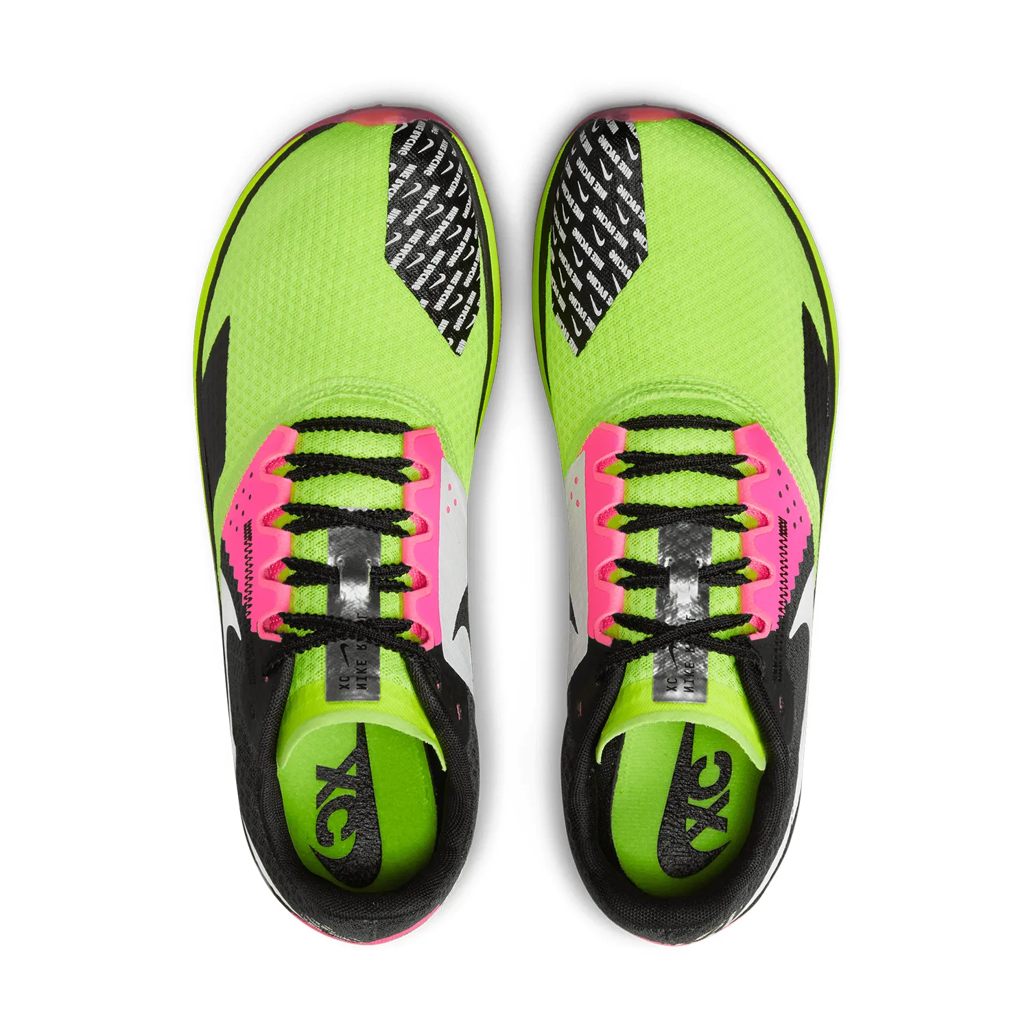 Nike Zoom Rival XC 6 Volt White Black Hyper Pink shoes.