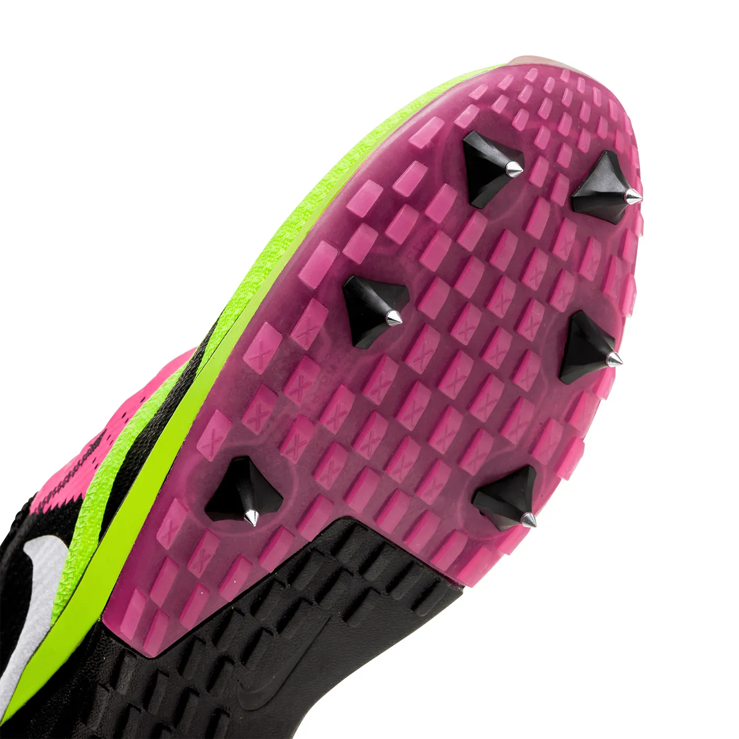 Nike Zoom Rival XC 6 Volt White Black Hyper Pink shoes.