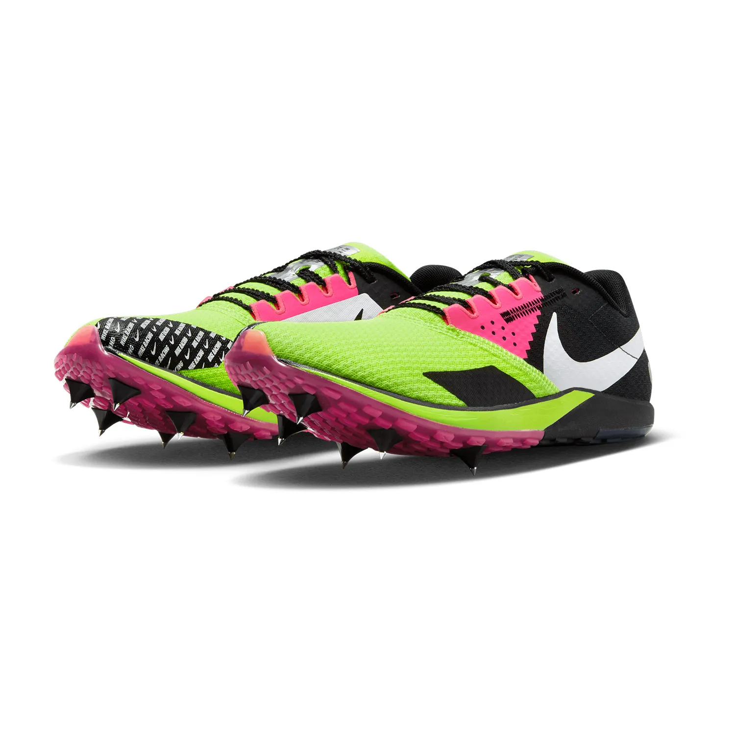 Nike Zoom Rival XC 6 Volt White Black Hyper Pink shoes.