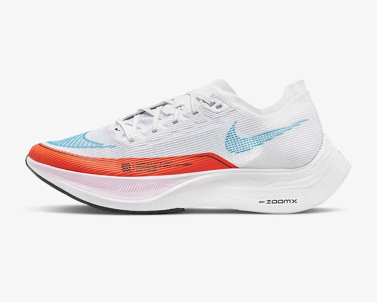 Nike ZoomX VaporFly NEXT% 2 Combines Rush Orange Laser Blue CU4123-102