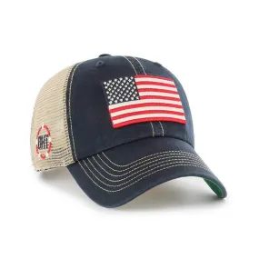 Operation Hat Trick OHT American Flag 47 Brand Navy Trawler Mesh Relax Hat Cap