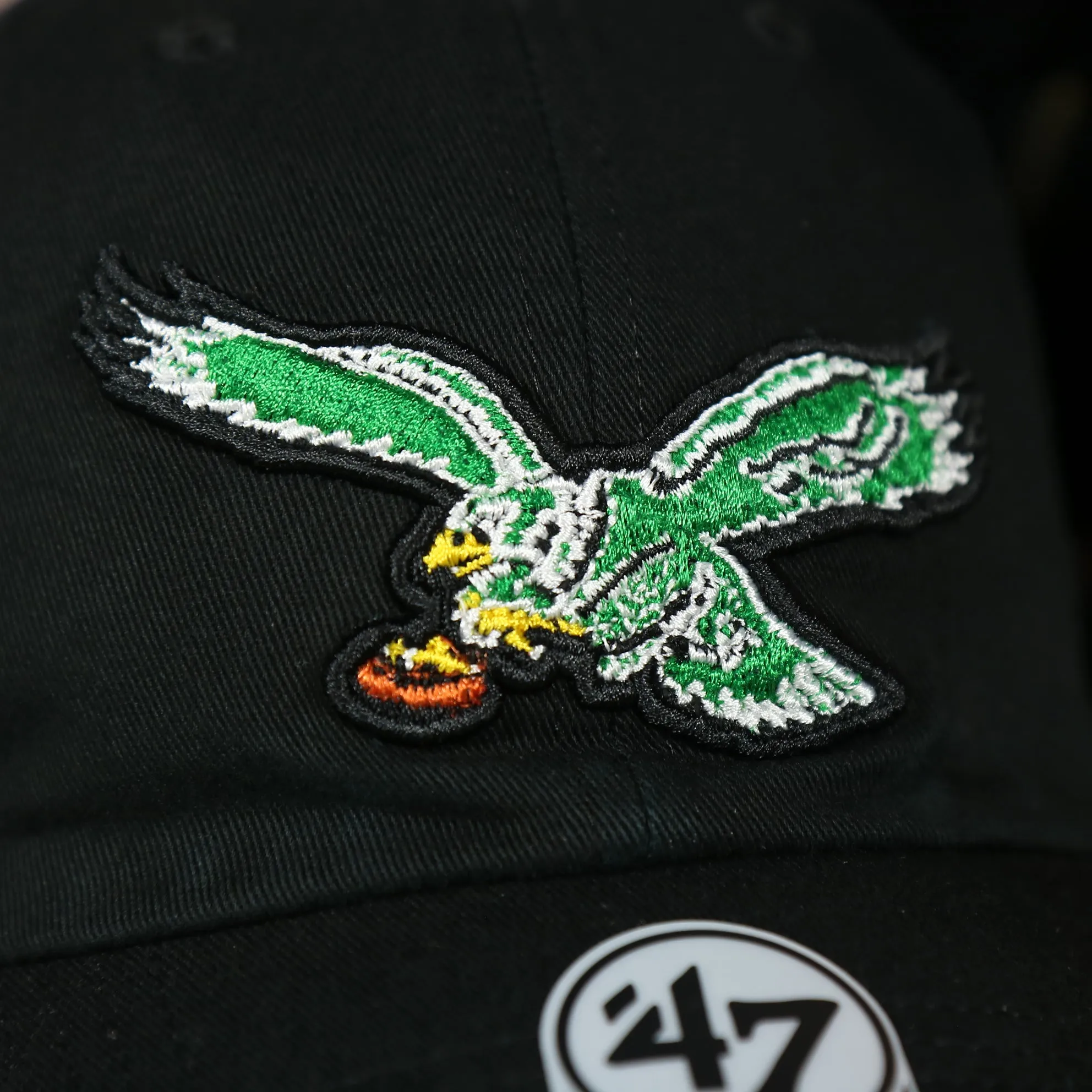 Philadelphia Eagles throwback black adjustable hat