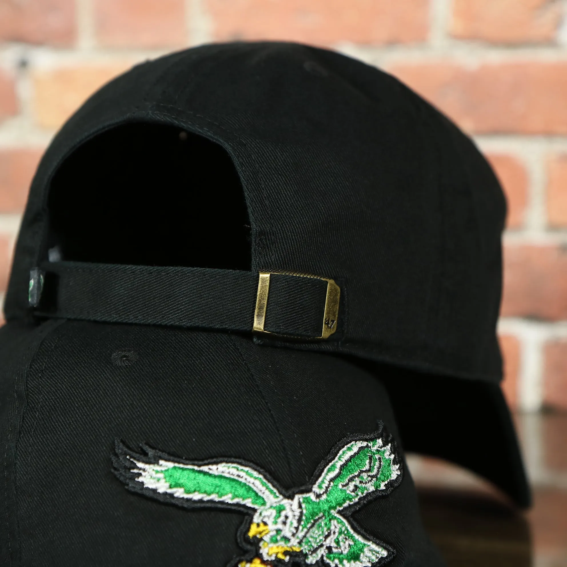 Philadelphia Eagles throwback black adjustable hat