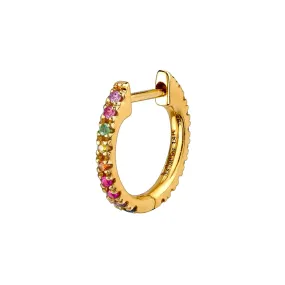 Piercing Huggie - Rainbow / 14k Yellow Gold